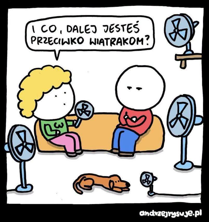 Żart o wiatrakach i energii odnawialnej